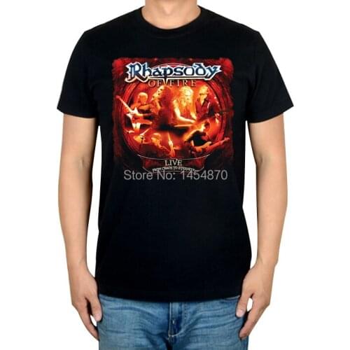 Italy Cool Rhapsody Live Rock Brand men women shirt 3D High Quality 100%Cotton Punk fitness Hardrock heavy Dark Metal