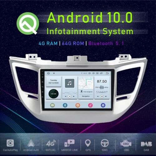 JSTMAX 9" Android 10.0 Car GPS Player For Hyundai Tusun 2016 2017 Multimedia Radio Player