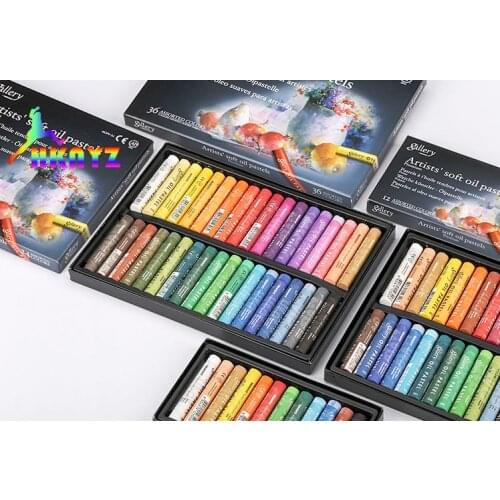 1sets Mungyo 48/24/36 Colors Professional Soft Oil Pastel Heavy Color Crayons For Drawing Stationery Wax
