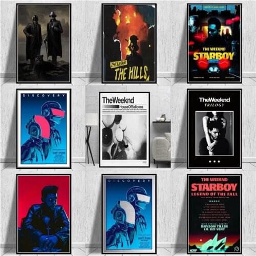 Canvas Painting The Weeknd StarBoy R&B House Balloons Rap Music Album Poster Prints Wall Art Pictures Living Room Home Decor