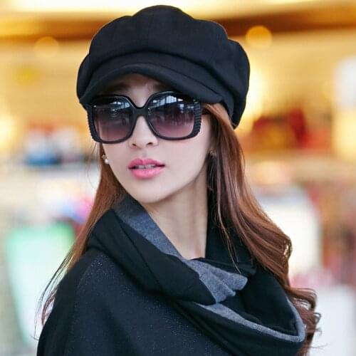 Newsboy Caps New Arrive Women Newsboy Gatsby Cap Octagonal Baker Peaked Beret Driving Hat Female Sunscreen Hats Painter Tour cap