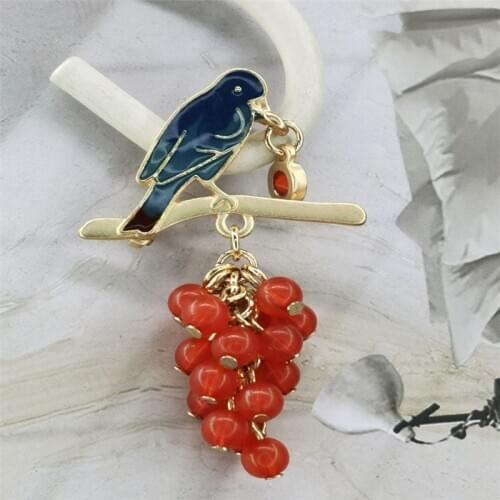 KEQIU Bird Brooches For Clothes