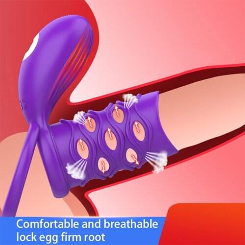 Cock Ring Vibrator Sex Toys for Men Masturbator Men Vibrator Penis Extender Sleeve G spot Clitoris Stimulator Dick Chastity Cage