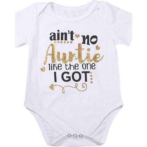 Pudcoco US Stock Summer Newborn Infant Baby Girls Boys Romper Print Letter Short Sleeve Clothes Outfits