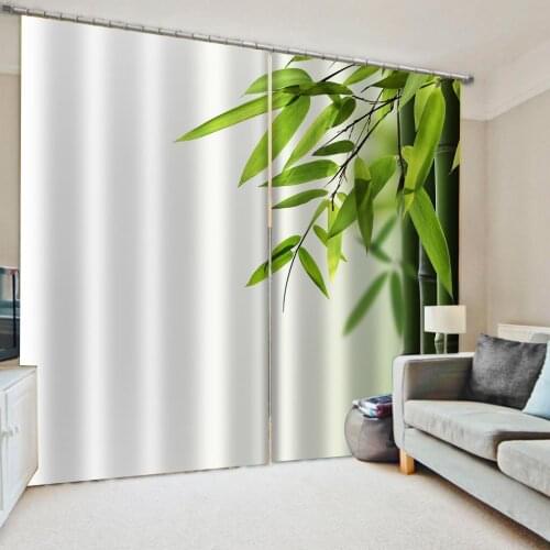 Beautiful Photo Fashion Customized 3D Curtains green bamboo curtains Living Room Kids Bedroom Fabric