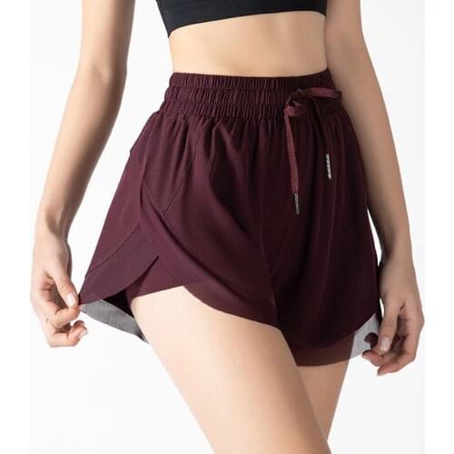 Summer Running Shorts Women 2 In 1 Double Layer Sports Shorts Stretch Athletic Quick Dry Shorts Gym Loose Breathable Yoga Shorts