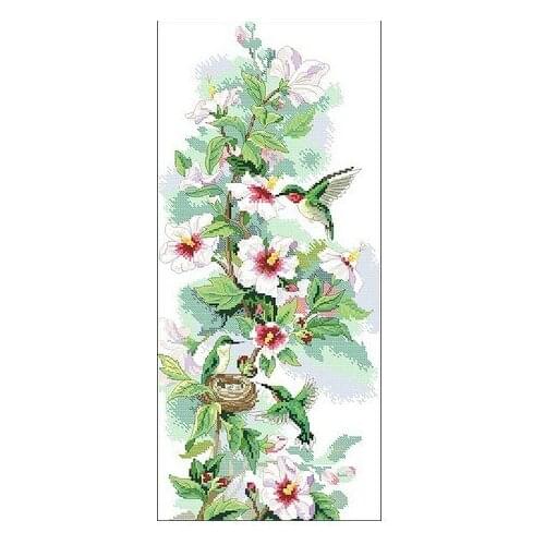 Embroidery Package Hot Sell Best Quality Cross Stitch Kits Magpie Bird on Flower Branch Free Shipping