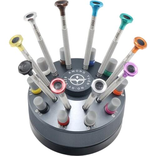 0.6mm-3.0mm Screwdrivers Set with Turnable Socket Professional Repair Tools for Watchmakers, Jewelry Repairman