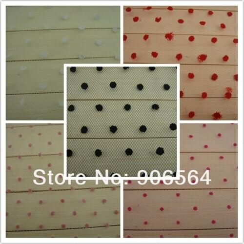 Multiple Color Flocking Net Birdcage Veils For Fascinators Bridal Hair Accessories Millinery Hats Velvet Dots Veils 20Yards/Lot