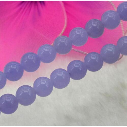 New arrival 8mm Purple Chalcedony Stone Round loose beads DIY Women Manual jewelry Accessories making design ornaments 15