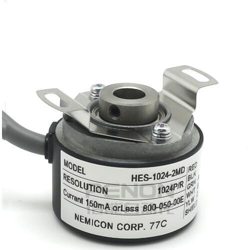 Original and new mini half empty shaft incremental encoder rotary HES series DC 5 volt IP 50 line driver output on sale