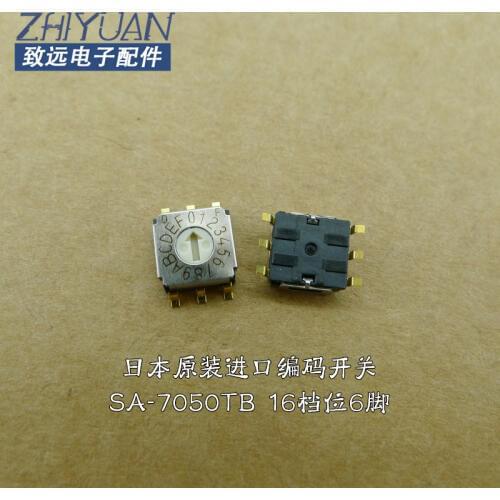 Original new 100% SA-7050TB SMD rotary encoder switch 0-F 16gear positive code