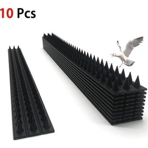 10Pcs Durable Bird Spike Fence Wall Spikes Yard Practical Thorn Pads for Anti Cat Dog Climbing Wall Window Railing Garden Fence
