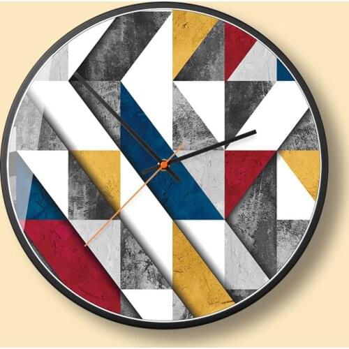 Simple Classic Clock Wall Modern Design Nordic Geometric Wall Clocks Nordic Creative Bedroom Living Room Decoration AA50ZB