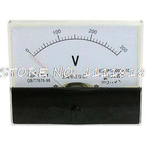 Rectangle Dial Panel Gauge Voltage Voltmeter AC 0-300V 44L1