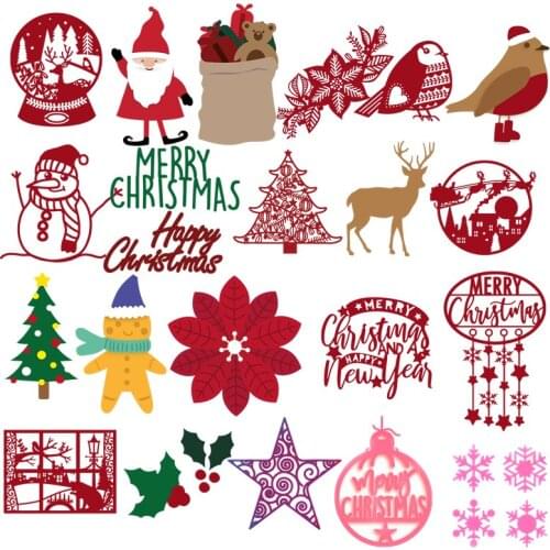 Christmas Snowflake Santa Clause Metal Cutting Dies Scrapbooking Album Paper DIY Card decoration Craft Embossing Die Cuts 2019