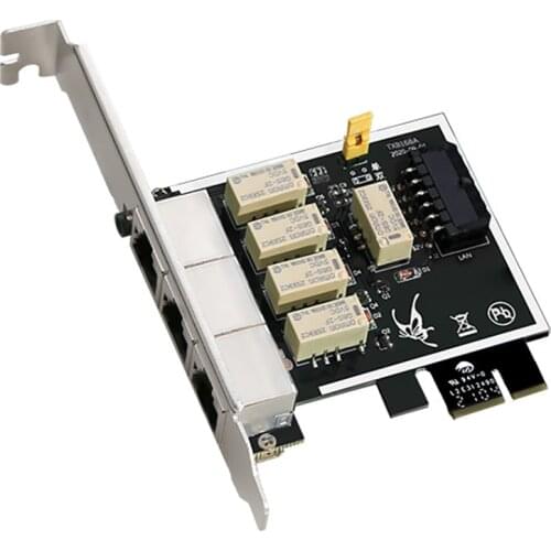 Network & Hard Disk Power Isolation Card PCI-E RJ45 Gigabit Physical Hard Disk Switch Dual Network Isolation Card