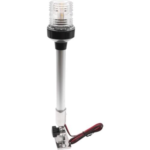 Stainless Steel Folding Pole LED Navigation Anchor Light 12V for Marine Boat
