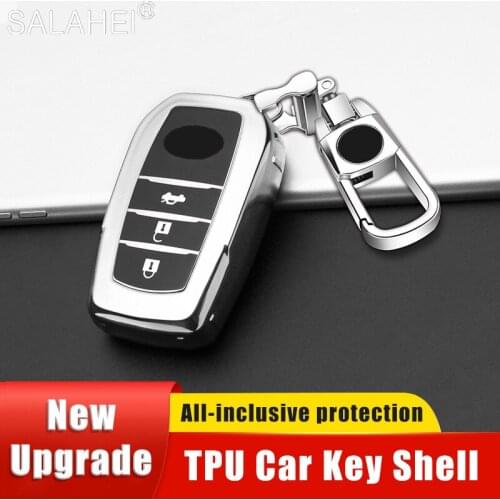 TPU Car Key Cases Cover For Toyota Chr Rav4 Auris Avensis Prius Aygo Camry Corolla Land Cruiser 200 Prado Crown Smart Holder