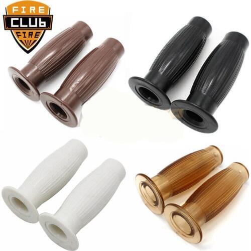 Universal Motorcycle Grips 7/8"22mm Retro Rubber Handlebar Hand Grip For Harley Truimph CG125 CB400 Cafe Custom