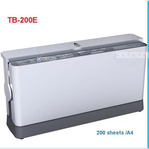 Thermal Binding Machine TB-200E Electricity Binds 200 Sheets A4 3Minutes Warm up Office 220V binding width 320mm binding machine