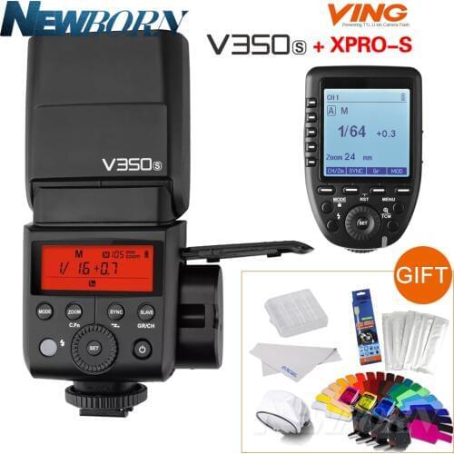 Godox V350S TTL HSS 1/8000s Speedlite Flash with Built-in 2000mAh Li-ion Battery with Xpro-S Flash Transmitter for Sony+GIFT