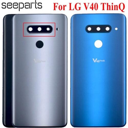 For LG V40 ThinQ Back Cover Battery Cover Door Rear Glass Housing Case For LG V40 Battery Cover Replacement Parts V405QA7
