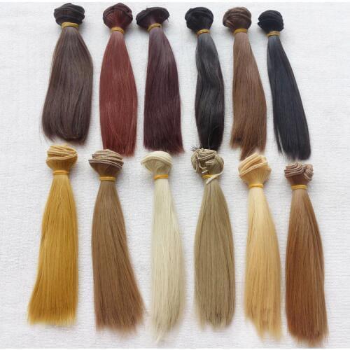 12PCS/LOT Hot Sale Straight Doll Hair Natural Color DIY BJD Wig Hair