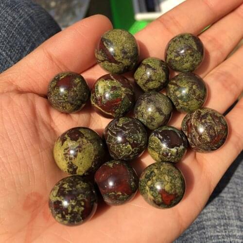 2pcs Natural dragon blood stone quartz sphere Hand Carved Crystal ball healing