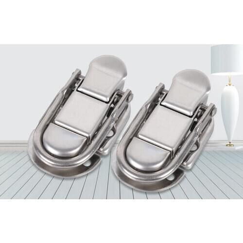 Luggage Guitar Musical Trolley Flight Case Button Knot Drawbolt Closure Latch For Gift Boxes Wooden Boxes Air Boxes Iron Silver