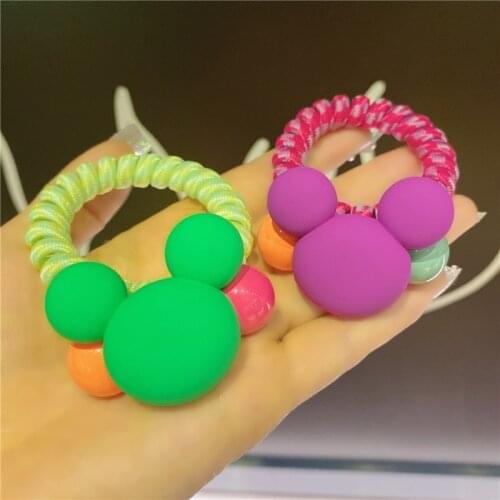 Coloful Cartoon Telephone Rope Elastic Hair Bands Hair Accessories For Girls Ball Hair Ties Rubber Band Headbands For Women