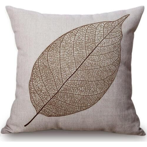 Brown Coffee Leaf Decorative Pillow Cover Cushion Cover Kids Bedding Sets Gift Nordic Concise Home Throw Pillows Case
