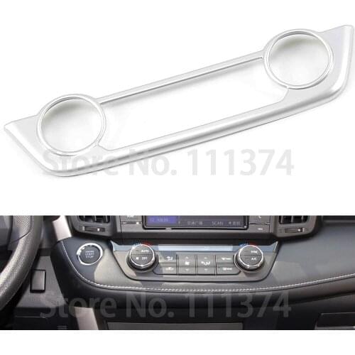 Chrome Air Conditioner Switch Cover For Toyota RAV4 2014 2015 2016 2017 2018 ABS Matte Center Consol Trim Decoration Accessories
