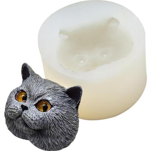 Hot Sale 3D Cat Head DIY Sugarcraft Fondant Chocolate Silicone Cake Mold Decorating Tools Kitchen Baking Pastry Decor