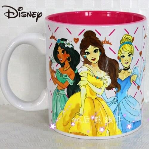 Disney Mug Creative personality Large capacity water mug Ceramic Mermaid Princess Belle cup cute large capacity coffee mug