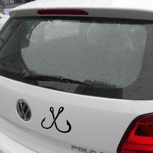 Ice Fishing Boat Hooks Like Classic Cross ATV Flag Stickers forWindow Bumper Kayak Decor Vinyl Decal 12.7cm