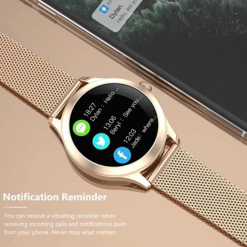 2021 Fashion Bracelet Women Smart Watch IP68 Waterproof Smartwatch Woman Heart Rate Alarm clock remind Multi-function Lady Watch