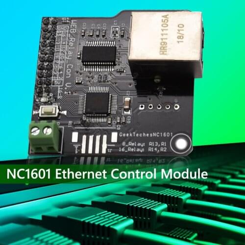 NC1601 Ethernet Control Module Lan Wan Network Web Server RJ45 Port Ethernet Controller Board with 16 Channel Relay