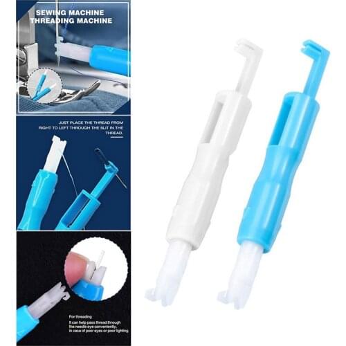 Sewing Machine Needle Threader Stitch Insertion Tool Automatic Threader Quick Sewing Threader Needle Changer Hold Needles Firmly