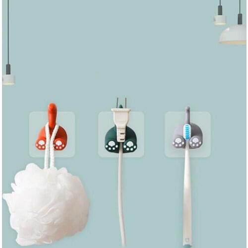 Kawaii Cactus Toothbrush Holder Bathroom Squirrel Cat Tail Toothbrush Toothpaste Wall Suction Holder Rack Container Organizer