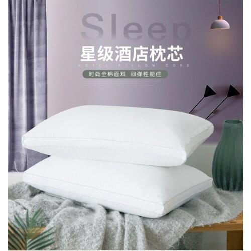 New Pure cotton washable down pillow core Pure cotton neck pillow hotel hotel pillow hotel super soft pillow core