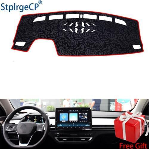 Latest Rose Pattern Non-slip Car Dashboard Cover Dash Mat Pad DashMat ANti-UV Car Sticker for BYD QIN pro DM 2018 Car Styling