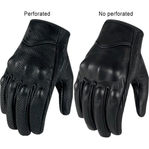 New Style Motorcycle Gloves Fashion Comfortable Portable Goatskin Leather Touch Screen Men Women Moto Glove Electric Bike#266849