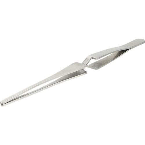 157mm Stainless Steel Cross Lock Reverse Action Tweezer Maintenance Tools Non-slip Round head Tweezers