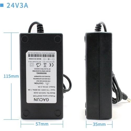 Power Supply 24v 3A Universal Adapter EU US Plug Switching Power Supply Adjustable AC 220V 110V TO DC 24V 3A 3000MA LED Strip