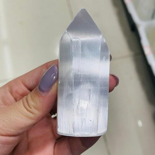 NEW!!!!Natural Selenite Crystal Wand Point Healing Polished Log Stick Gypsum Home Decor