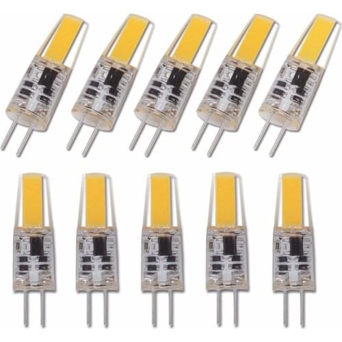 10pcs/lot Dimmable G4 LED COB Lamp 6W Bulb AC DC 12V 220V Candle Silicone Lights Replace 40W Halogen for Chandelier Spotlight