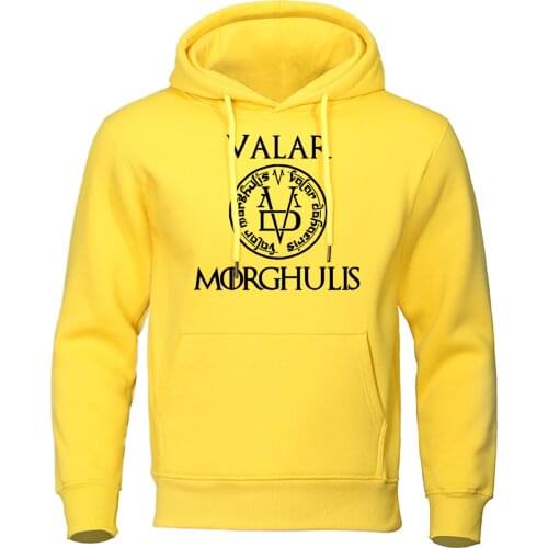A Song of Ice and Fire Hoody Valar Morghulis Print Loose Sweatshirts Men Fashion Casual Clothing Autumn Street Tops Soft Hoodies