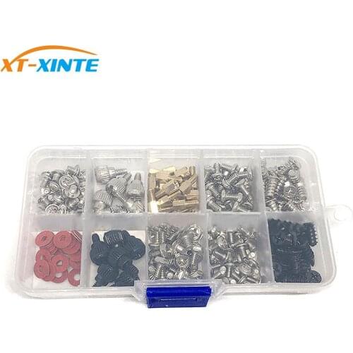 XT-XINTE M3 M3.5 Computer Case Screws Set Motherboard Standoffs for DIY Hard Drive PC Case Fan Power Mount Repair Screw with Box