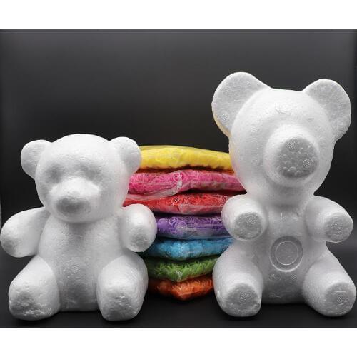 1pcs 150mm/200mm Modelling Polystyrene Styrofoam Foam bear White Craft Balls For DIY Christmas Party Decoration Supplies Gifts